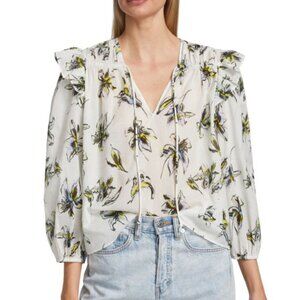 NWT Tanya Taylor Delaney Floral Cotton Top